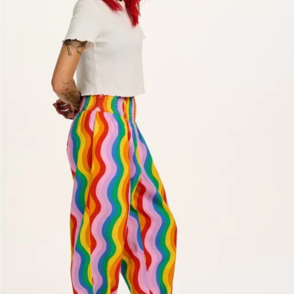 Lucy & Yak Multicolor Wave Straight Leg Jeans